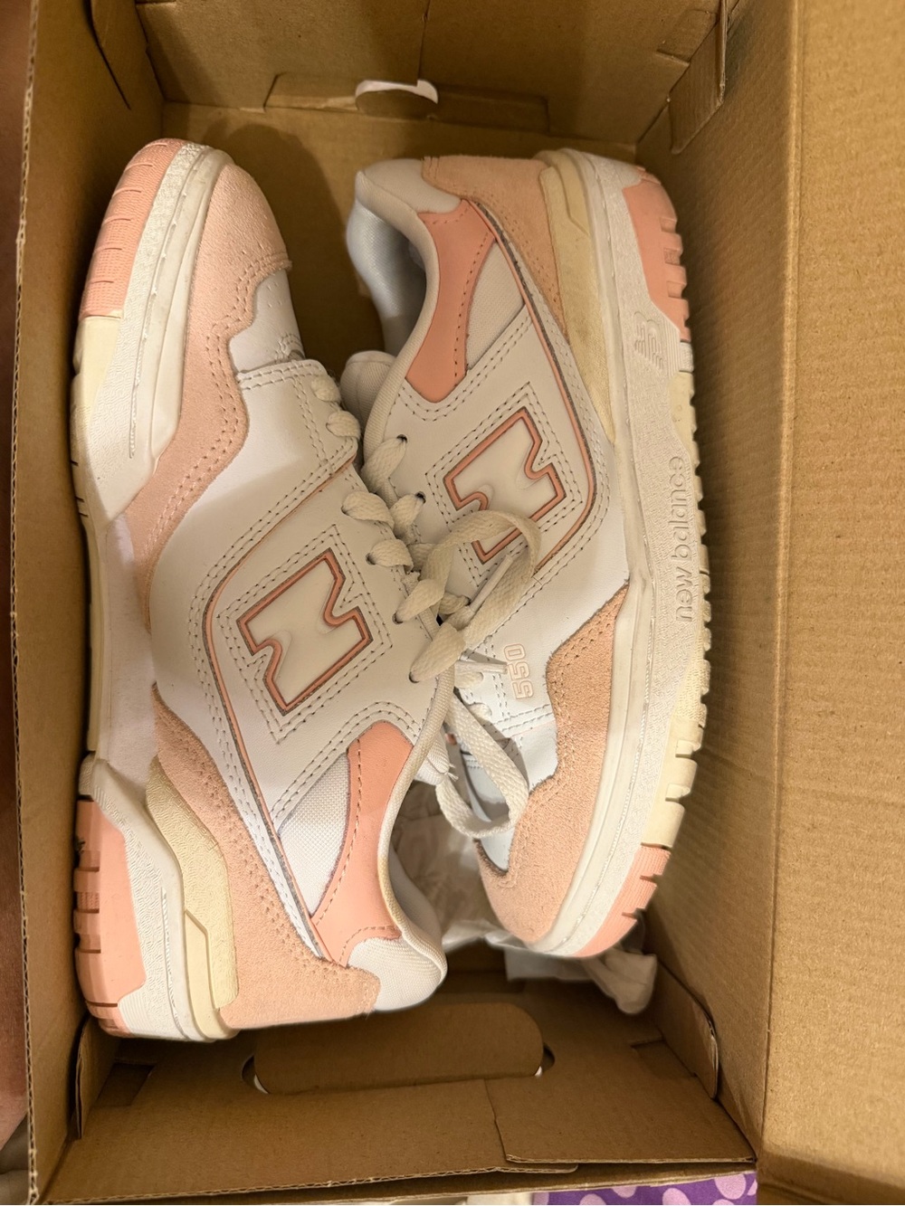 New Balance Sneakers - White & Light Pink